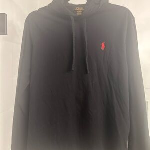 Polo by Ralph Lauren Black Hoodie with Red Logo